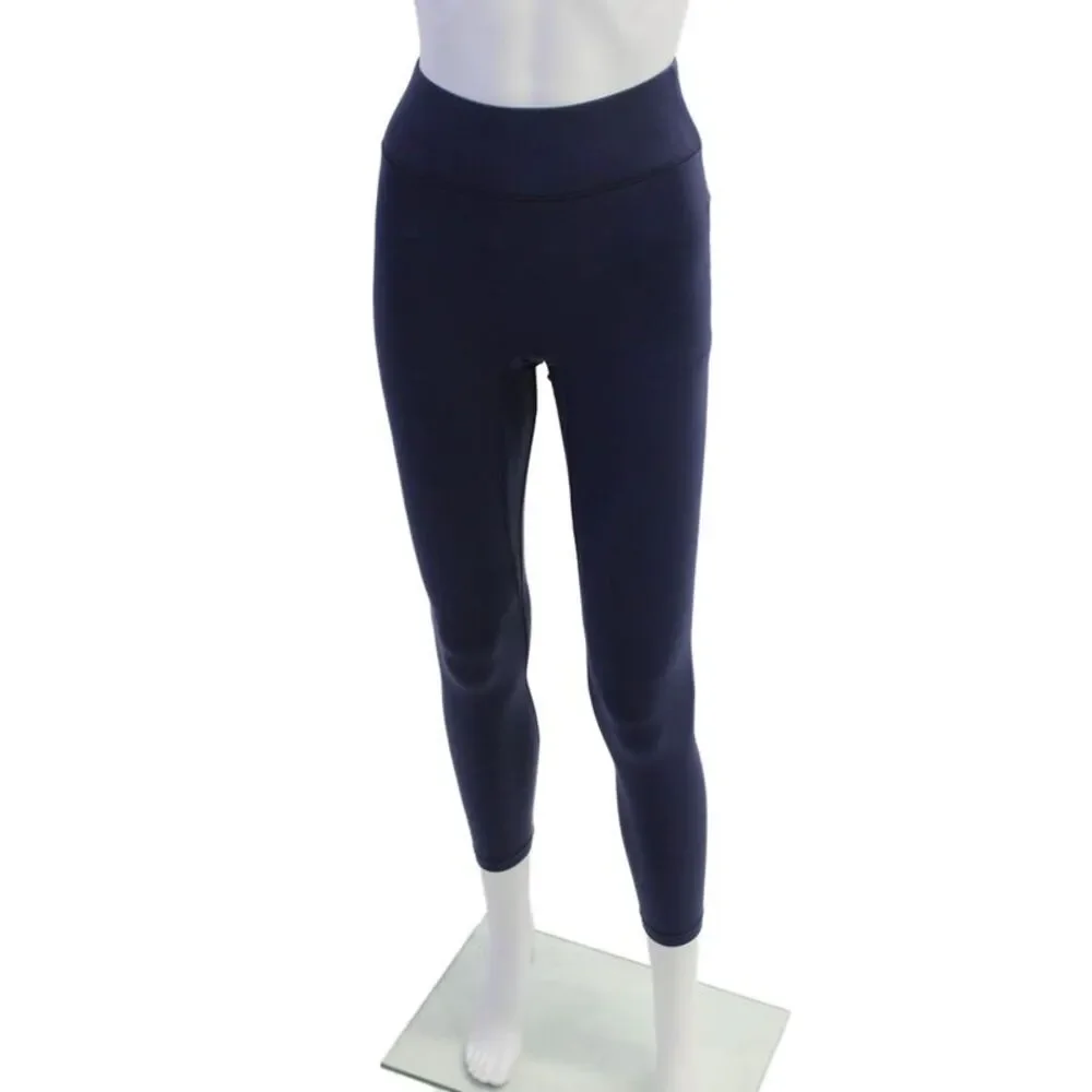 All Access Womens High Waisted Stretch Athletic Leggings Dark Blue Size XS